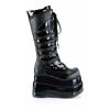 BEAR-205 Black Hologram Platform Boots