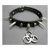 Biohazard Black Leather Choker