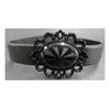 Black on Black Filigree Leather Choker