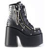 Demonia Camel-208 Black Vegan Leather