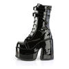 CAMEL-250 Black Patent Boots