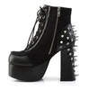 Charade-100 Black Spiked Platform Boots