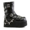 CLASH-430 Black Chain Boots
