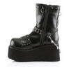 CLASH-430 Black Chain Boots
