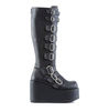 CONCORD-108 Black Buckled Boots