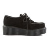 CREEPER-101 Black Suede Creeper Shoes