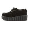 CREEPER-101 Black Suede Creeper Shoes