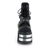 DAMNED-116 Black Canvas Platform Boots