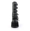 DAMNED-225 Black Vegan Leather Platform Boots