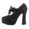 DEMON-11 Black Lace Pumps