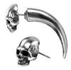 Tomb Skull Horn Earring