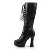 ELECTRA-2020 Black PU Knee-High Boots