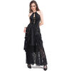 Elysia Lace-Up Gothic Maxi Dress