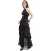Elysia Lace-Up Gothic Maxi Dress