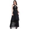 Elysia Lace-Up Gothic Maxi Dress