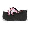 FUNN-19 Pink hologram Platform Sandals