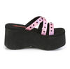 FUNN-19 Pink hologram Platform Sandals
