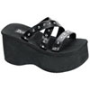 FUNN-19 Black Platform Sandals