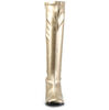 GOGO-300 Gold PU Knee-High Go-Go Boots