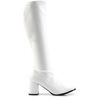 GOGO-300 White 3 Inch Heel Gogo Boots