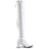 GOGO-3000 White Patent Over-the-Knee Gogo Boots