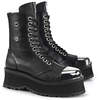 GRAVEDIGGER-10 Silver Toe Cap Boots