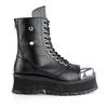 GRAVEDIGGER-10 Silver Toe Cap Boots