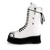 GRAVEDIGGER-14 Men's White Platform Boots