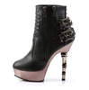 MUERTO-900 Platform High Heels with Skull Buckles