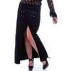 Necessary Evil Cleone Long Split Skirt