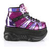 NEPTUNE-100 Purple Glitter Platform Shoes