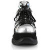 NEPTUNE-100 Silver Glitter Platform Shoes