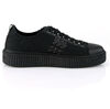 SNEEKER-107 Black Canvas Sneaker Creepers