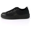SNEEKER-107 Black Canvas Sneaker Creepers
