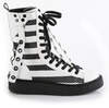 SNEEKER-325 White Creeper Sneaker Boots