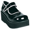 SPRITE-01 Black White Maryjanes