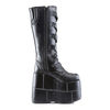 STACK-308 Black PU Platforms