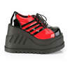 STOMP-08 Red and Black Platform Shoes