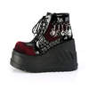 STOMP-18 Burgundy Platform Boots