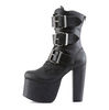 TORMENT-703 Black Buckle Boots