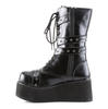 TRASHVILLE-205 Men's Black Strap Boots