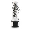 VIOLET-120 White Platform Boots