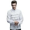 Ash Mens White Ruffle Shirt