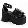 Ashes-11 Batwing Sandals with Skeleton Hand Buckle