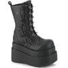 BEAR-182 - Black light bat stitching platform boots