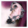 Black Rose Ear Wrap