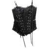 Tabatha Gothic Corset Satin Panel Black