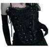 Tabatha Gothic Corset Satin Panel Black