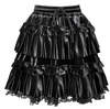 Black Velvet Gothic Lolita Frilly Layered Mini Skirt
