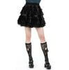 Black Velvet Gothic Lolita Frilly Layered Mini Skirt